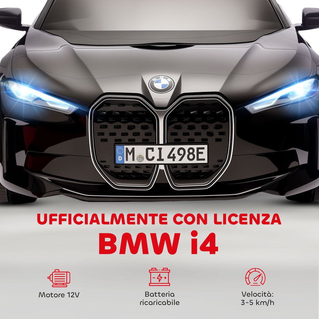 BMW i4 Elettrica per Bambini – Licenza Ufficiale 12V con Telecomando