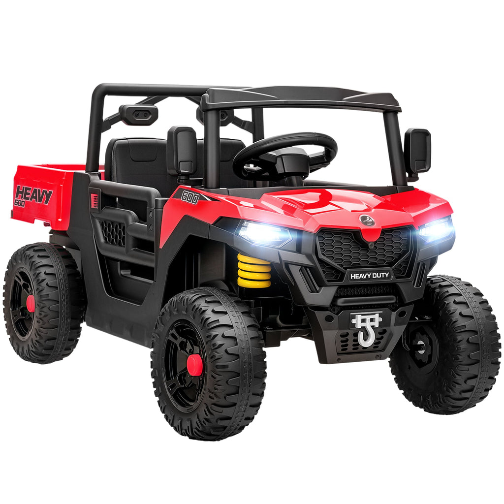 UTV Heavy Duty 600 elettrico bambini - rosso vista frontale