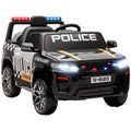 Auto Elettrica Polizia Nera S-620 per Bambini – SUV con Luci e Sirena