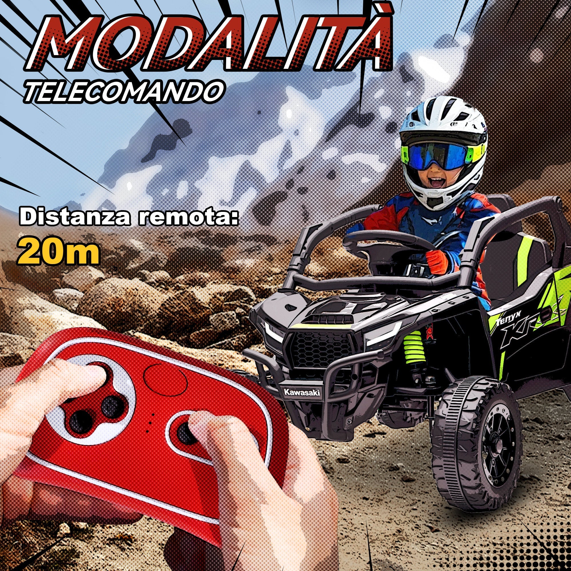 Kawasaki Teryx KRX - telecomando parentale 20 metri