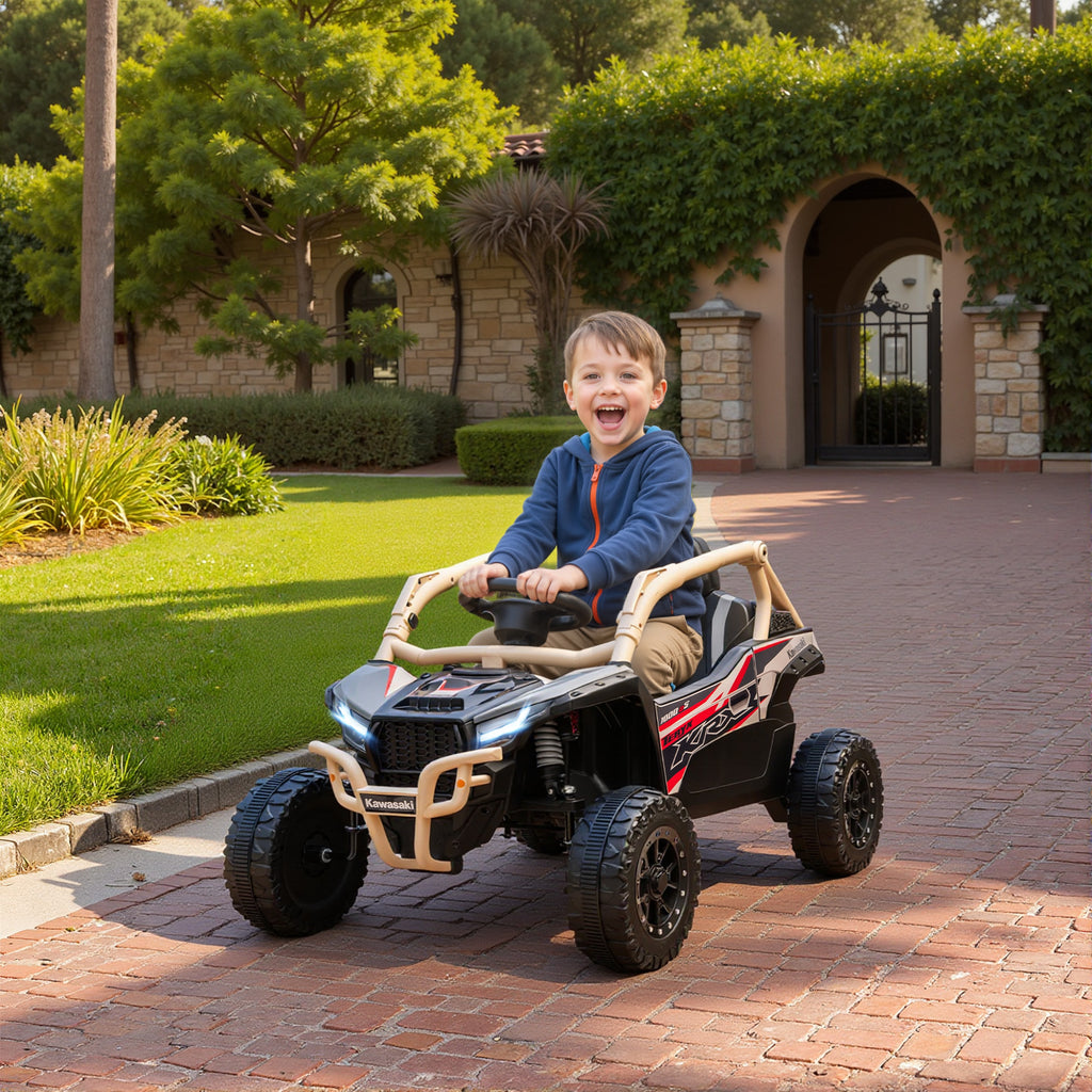 Kawasaki Teryx KRX 1000 Elettrico per Bambini – Edizione Gialla Sabbia con Telecomando