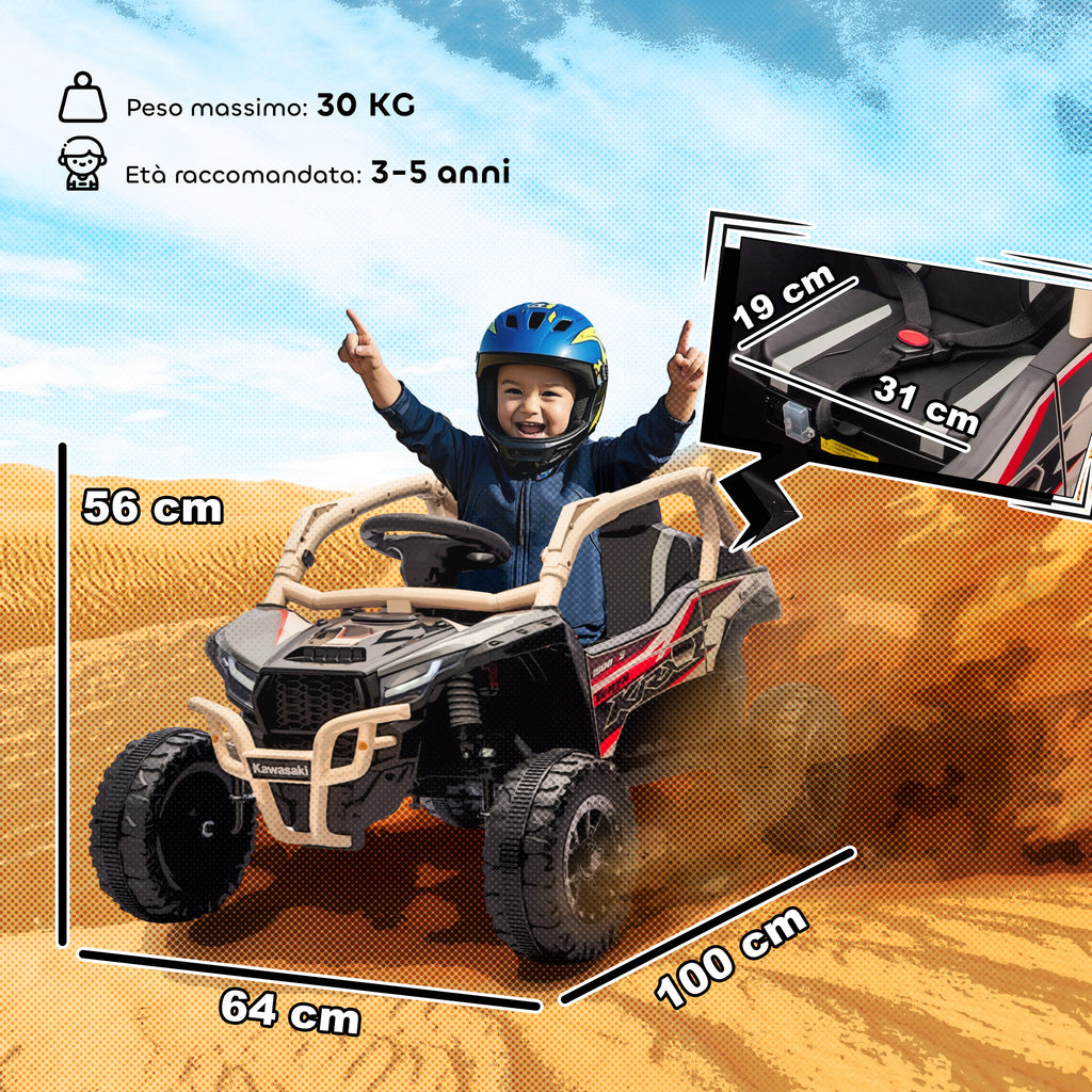 Kawasaki Teryx KRX 1000 Elettrico per Bambini – Edizione Gialla Sabbia con Telecomando